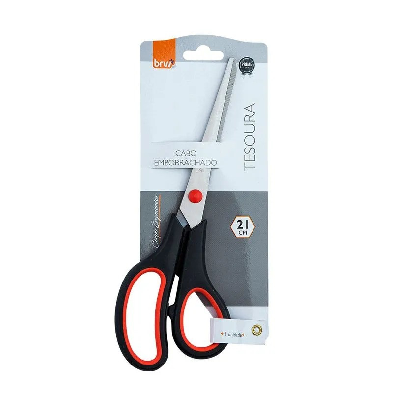 TESOURA 21CM CABO EMBORRACHADO